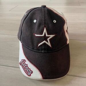 VTG Houston Astros Youth Baseball Cap Hat Brown Texas MLB Star‎ Genuine